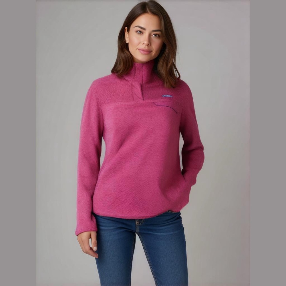 Women's Patagonia Fleece Pullover Pink Size M - Picture 1 of 5